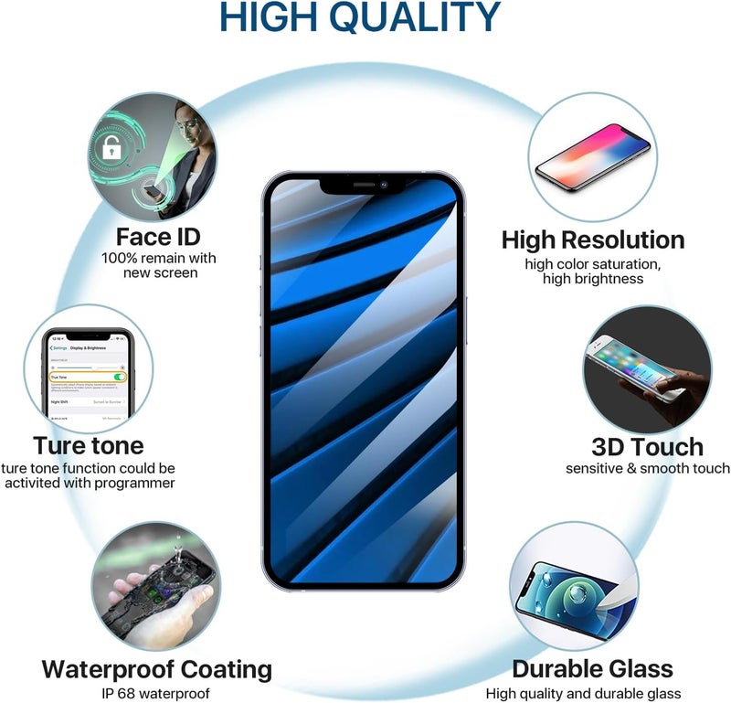 EXW for iPhone 14 PRO MAX Screen Replacement 6.7" Full HD LCD Display Digitizer, Quality Touch Screen with Repair Tools, Waterproof Seal & Protector – Compatible with A2894, A2651, A2893, A2896, A2895 - Image 3
